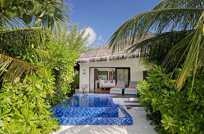 프라이빗 풀을 갖춘 비치 풀 빌라. 사진제공|팜투어