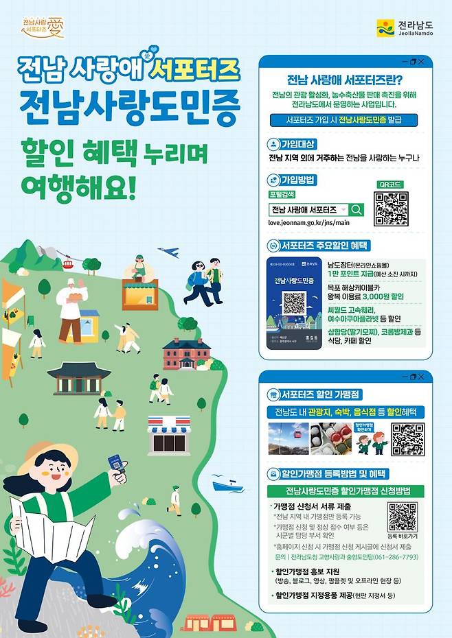전남도는 금융·결제 통합플랫폼인 네이버페이와 협력해 '전남 사랑애 서포터즈' 신규 가입 홍보 이벤트를 벌인다고 28일 밝혔다. 전남도 제공