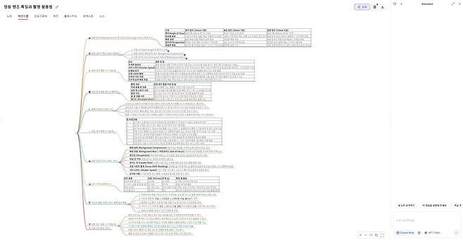 자료 분석이 끝나면 노트 정리 외에도 마인드맵, 플래시카드 등 다양한 형태의 자료가 생성된다 / 출처=IT동아