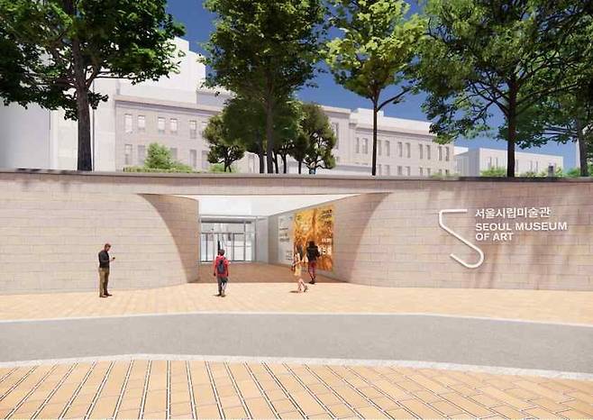 덕수궁 정동길 담장 벽면에 설치될 서울시립미술관 주출입구 이미지. ⓒ 서울시립미술관