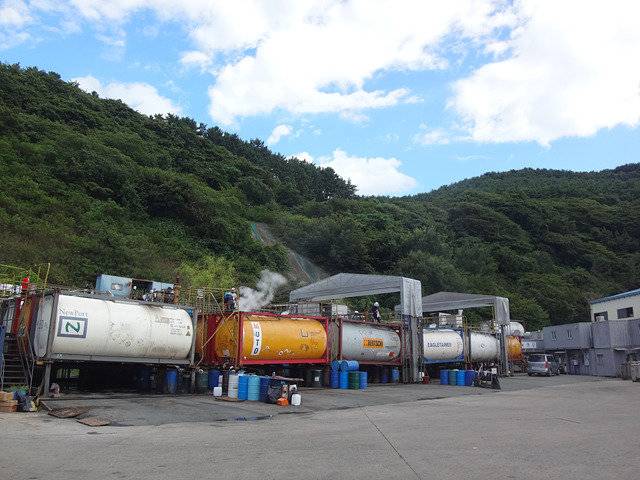 ISO 탱크 전경. ㈜아이에스오탱크 제공