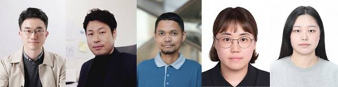왼쪽부터 장지욱 UNIST 교수, 장성연 교수, 무히불라 무바록 연구원, 김사랑 연구원, 이수호 연구원. UNIST 제공