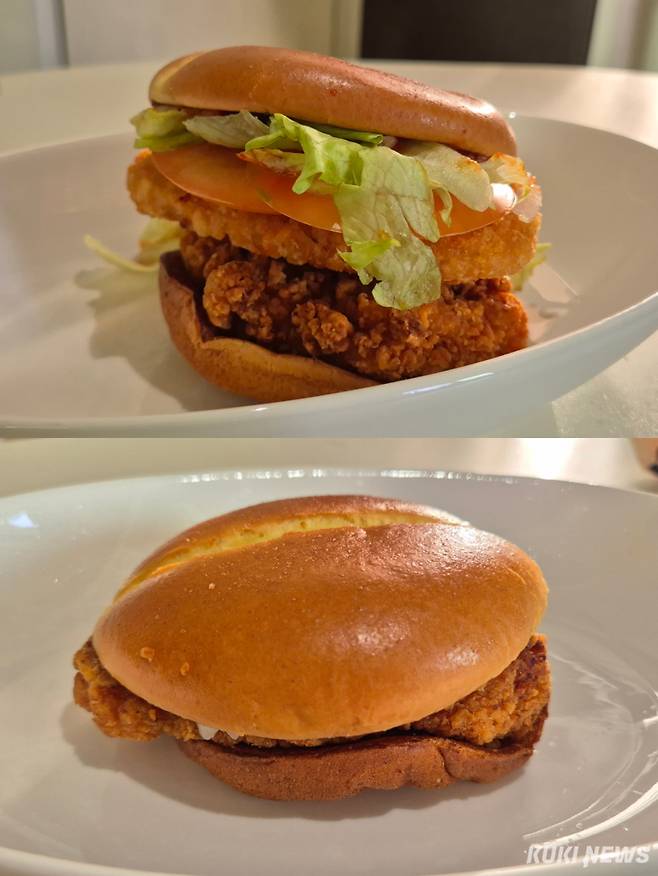 한국맥도날드가 최근 선보인 ‘맥크리스피 마라 버거’ 2종. 이예솔 기자