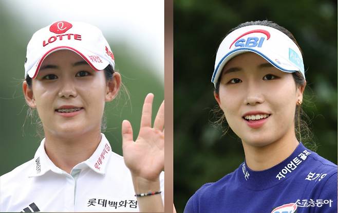 2026년 미국여자프로골프(LPGA) 투어 신인왕을 놓고 선의의 경쟁을 펼칠 것으로 기대되는 황유민(왼쪽)과 이동은. 사진제공 | KLPGA