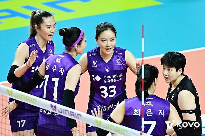 ▲ 흥국생명 선수들 ⓒKOVO