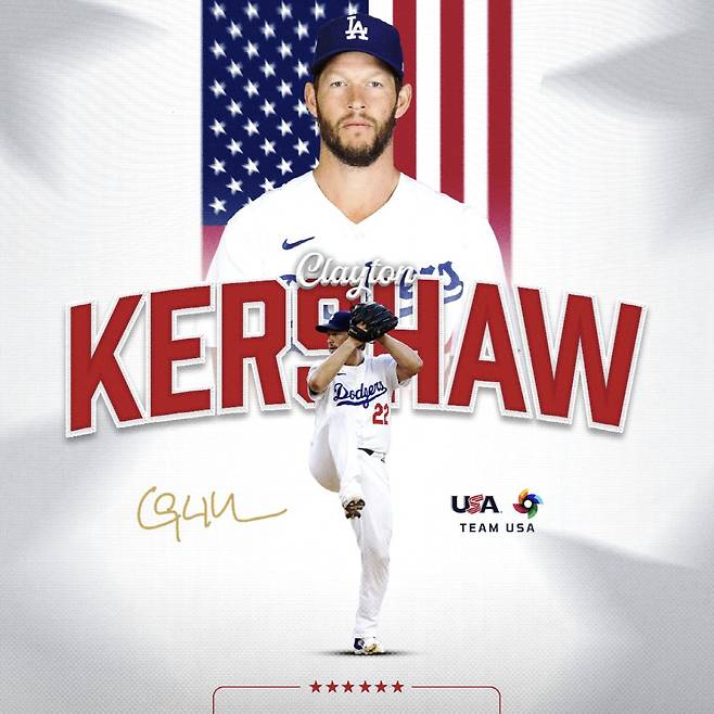 메이저리그에서 공식 은퇴한 클레이튼 커쇼가 WBC 미국 대표팀에 차출돼 '롱맨'으로 던진다. 사진=MLB 공식 X 계정