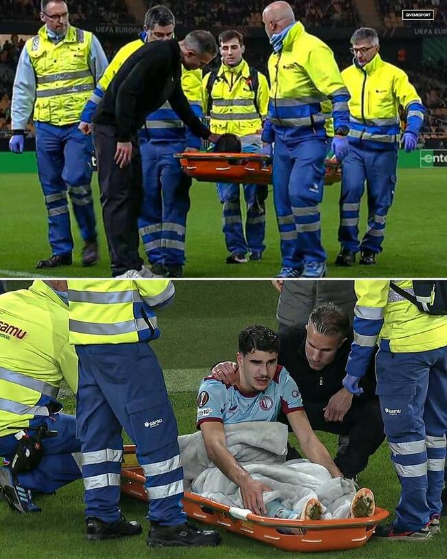 '작은 아이' 반 페르시 부자 울었다...교체 투입 8분 만에 아들 부상 OUT→페예노르트는 UEL 탈락