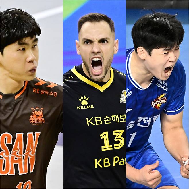 왼쪽부터 전광인, 비예나, 서재덕. 사진=KOVO