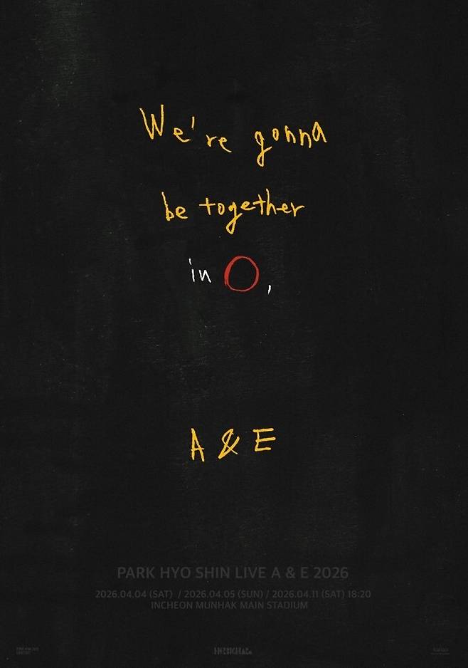 ‘박효신 라이브 에이 앤 이 2026’ 포스터. 허비그하로 제공