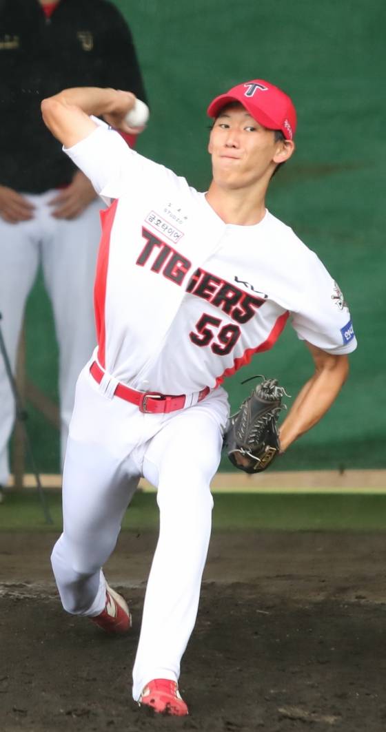 KIA 타이거즈에서 활약하던 지난해 양수호의 모습. /사진=KIA 타이거즈 제공