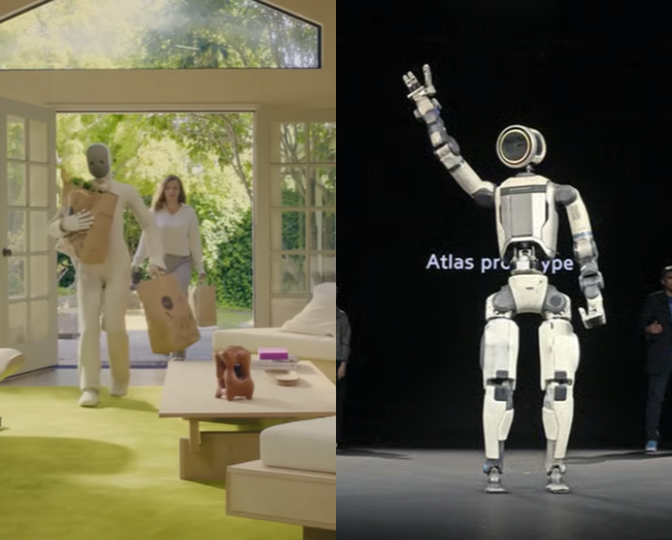 1X의 네오(Neo)·현대차그룹의 아틀라스(Atlas). (사진=1X·현대차그룹)