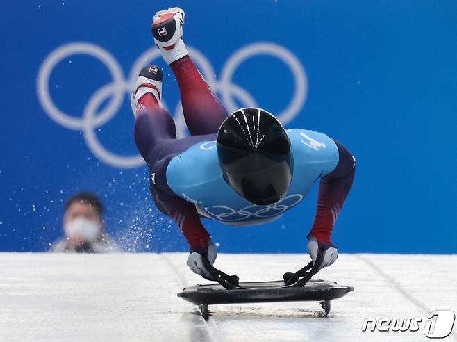 정승기는 2022 베이징 동계 올림픽 남자 스켈레톤에서 10위에 올랐다. 2022.2.10/뉴스1 ⓒ News1 안은나 기자