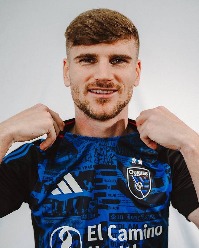 미국 메이저리그사커(MLS)에 진출 새너제이 어스퀘이크스에 입단한 티모 베르너. 사진 | 새너제이 구단 소셜미디어