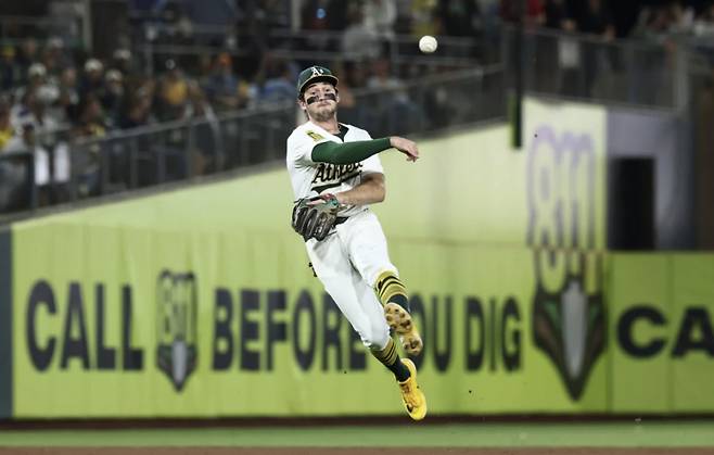 애슬레틱스 유격수 제이콥 윌슨이 7년 7000만달러에 장기계약했다. AP연합뉴스