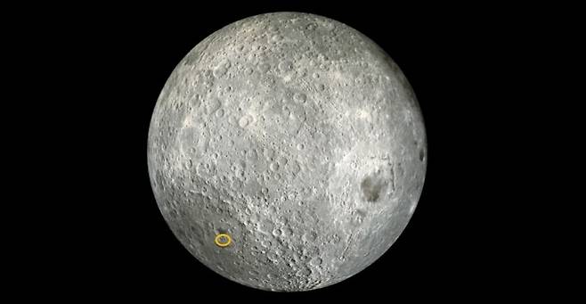 달의 뒷면에서 창어 6호가 착륙한 위치. 게티이미지뱅크 제공