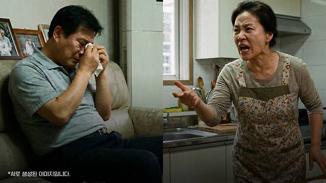 중년에 접어들며 눈물이 많아진 남성, 성격이 바뀐 여성은 단순 호르몬 변화때문만은 아니다. Higgsfield AI 생성 이미지.