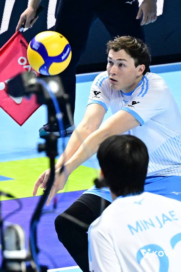 대한항공의 새로운 아시아 쿼터 이든은 이날 교체로 데뷔했다. 사진 제공= KOVO