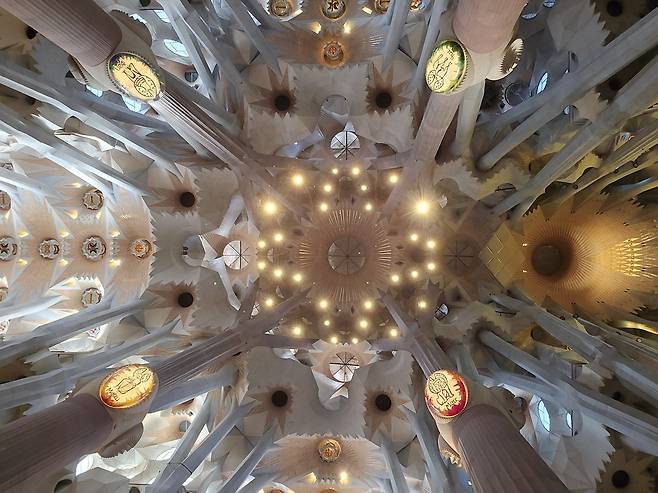 사그라다 파밀리아 성당 천장 복음사가.
