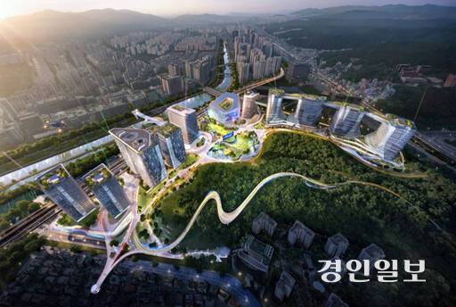 6조2천억원 규모의 ‘백현마이스 도시개발사업’ 조감도. /성남시 제공