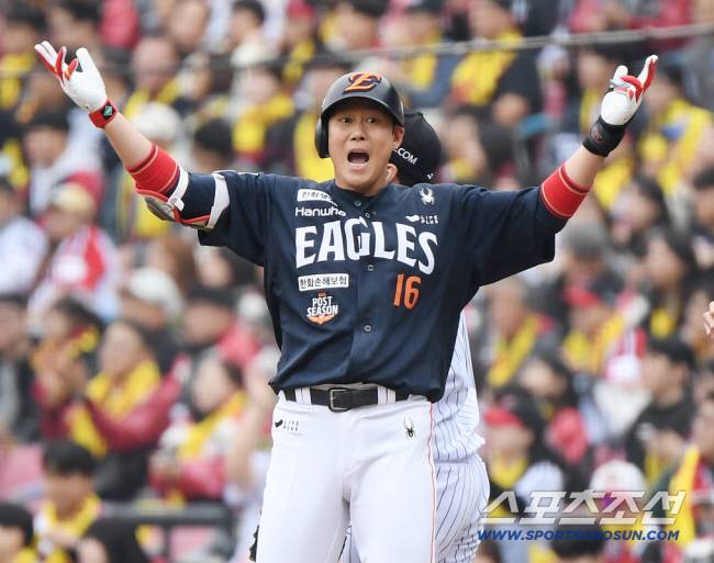 한화 하주석의 세리머니. 스포츠조선db