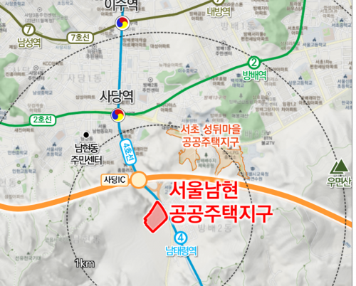 서울 관악구 남현동 '서울남현 공공주택지구'. 국토교통부