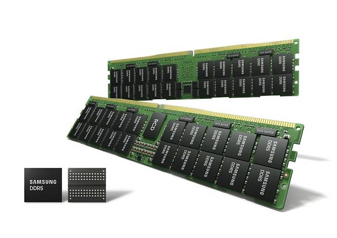 삼성전자의 14나노 DDR5 D램. 삼성전자 제공
