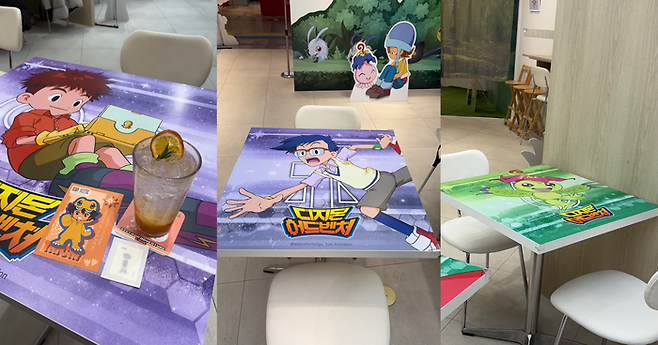 디지몬 어드벤처 캐릭터 테이블/사진=김지은 여행+ 기자