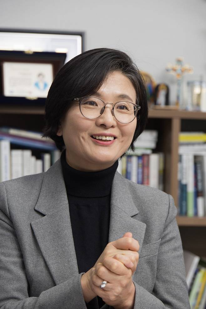 1월28일 오후 서울 여의도 국회 의원회관 사무실에서 만난 더불어민주당 경북도당위원장인 임미애 의원이 시사저널과 인터뷰를 진행하고 있다. ⓒ시사저널 이종현