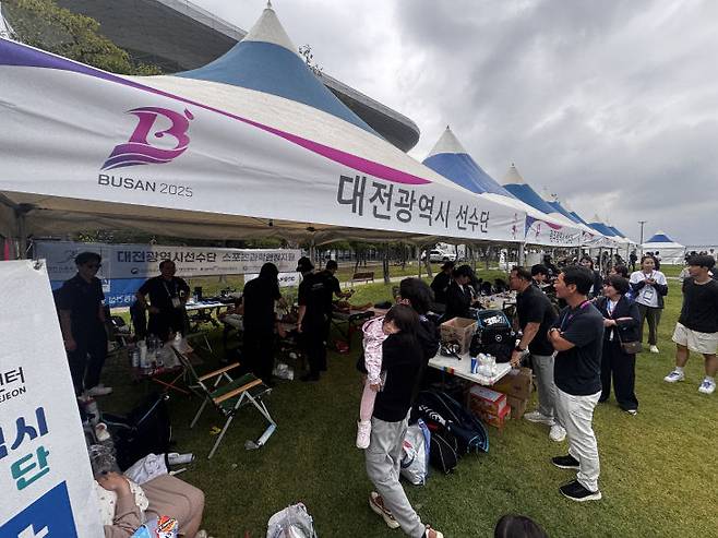 제106회 전국체전에 지원된 대전스포츠과학센터 현장 모습.(사진=대전시체육회 제공)