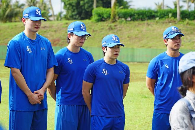 삼성 육선엽(가장 왼쪽). 삼성 제공