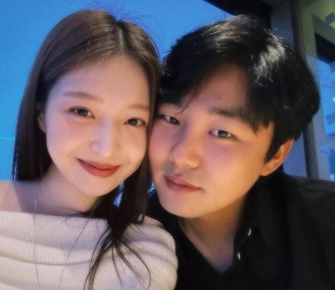 김지연, 정철원. 사진|김지연 SNS