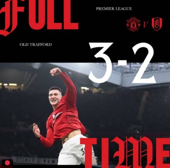 베냐민 셰슈코가 골 세리머니를 펼치고 있다. /사진=맨유 공식 SNS 갈무리