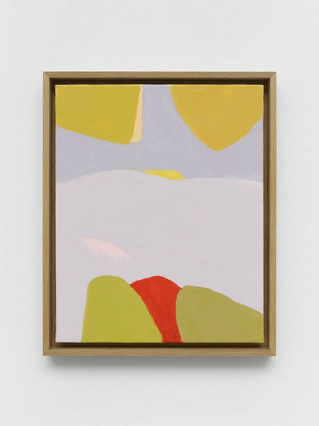 Etel Adnan, Untitled, 2018, Oil on canvas, 40.9 x 33.2 cm | 16 1/8 x 13 1/16 in.
© ADAGP, Paris and DACS, London 2025. Photo © White Cube (Theo Christelis).