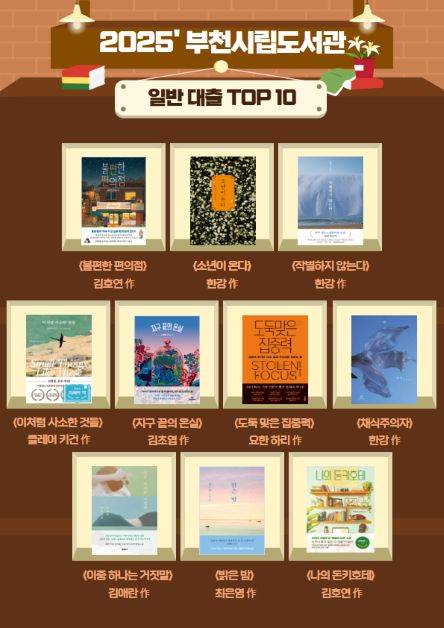 부천시립도서관 선정 '2025 베스트 대출 도서 ⓒ부천시립도서관 제공