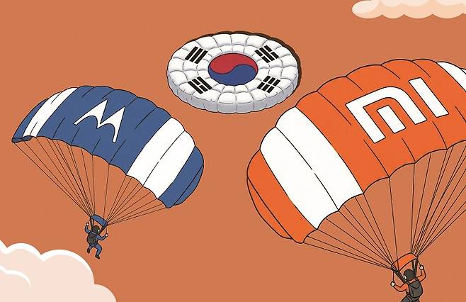 샤오미가 지난 26일 한국에 '포코 M8 5G'를 출시하며&nbsp;한국 스마트폰 시장에 도전장을 내밀었다.[사진 | 더스쿠프 포토, 제미나이]