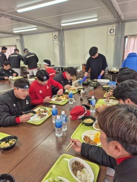 SSG 퓨처스 캠프 식단(사진=SSG)