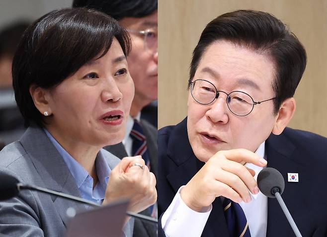 송미령 농림축산식품부 장관(왼쪽)이 지난해 9월 30일 서울 용산 대통령실에서 이재명 대통령이 주재한 제44회 국무회의에서 발언하고 있다 (사진=연합뉴스)