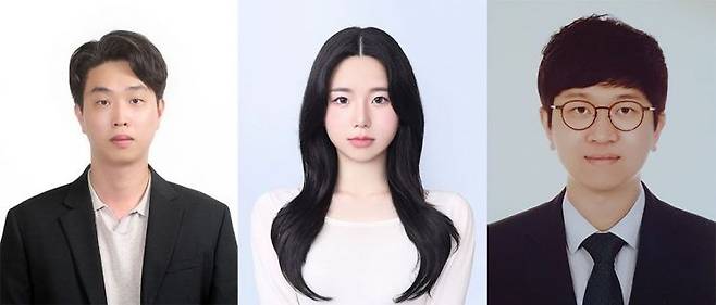 (왼쪽부터) 동아대 양준영 석박사통합과정생, 강민주 학생, 이승훈 교수.