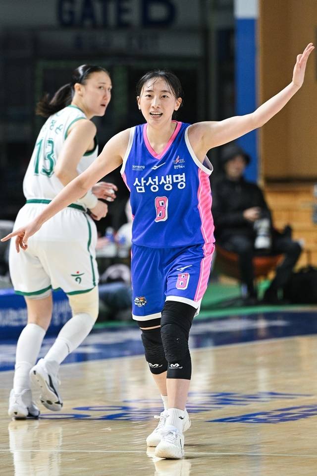 4일 하나은행전에서 존재감을 뽐낸 이주연. 사진=WKBL 제공