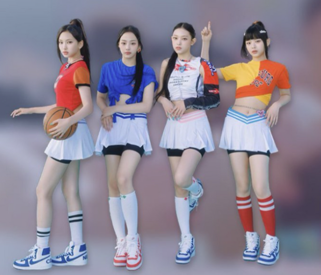 뉴진스 4인. 사진lX 캡처