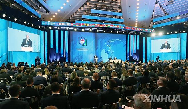 2025년 10월 벨라루스 민스크에서 열린 제3회 유라시아안보 국제회의 [신화 연합뉴스 자료사진. 재판매 및 DB 금지]