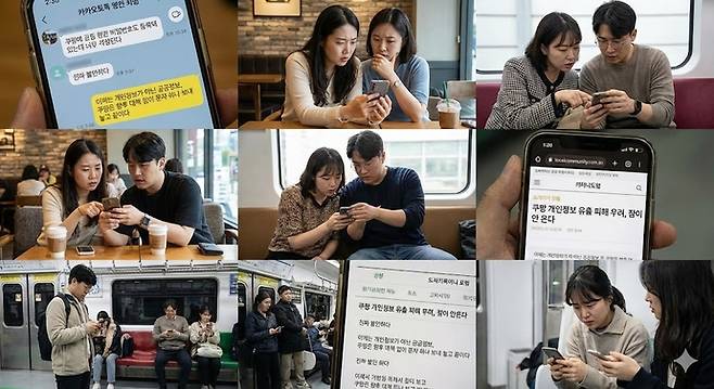 추가 피해에 대한 소비자들의 우려는 커져만 갔다.쿠팡의 대규모 개인 정보 유출과 관련, 지역 커뮤니티와 오픈채팅방, 사회관계망서비스(SNS) 등에선 추가 피해에 대한 소비자들의 우려가 커졌다. 사진=구글제미나이생성