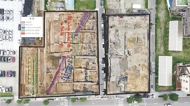 부여 관북리 유적 발굴지 전경(국가유산청 제공)