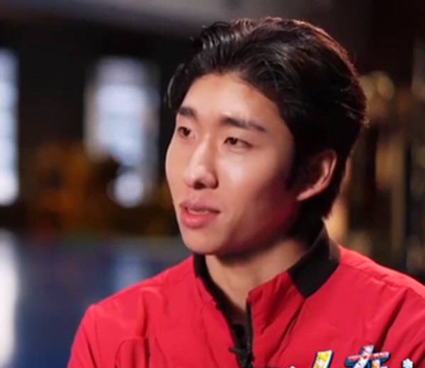 2026년 밀라노-코르티나 동계 올림픽을 앞두고 중국 방송 'CCTV'와 단독 인터뷰를 진행한 린샤오쥔. 출처=중국 CCTV 방송 캡쳐