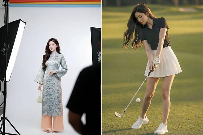 인공지능(AI)으로 제작된 가상 모델 ‘즈엉 투이 린’. 사진 틱톡 캡처