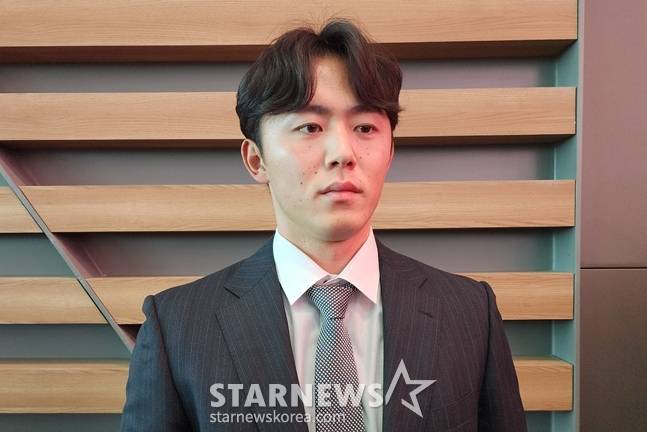 지난 1월 23일 괌 스프링캠프 출국에 앞서 기자들과 만난 미야지 유라. /사진=박수진 기자