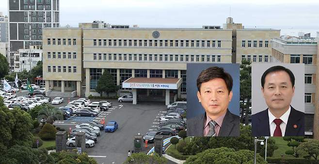 고성범 제주시교육지원청 교육장, 윤철훈 교육국장.