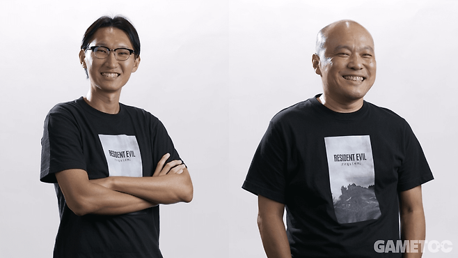 쿠마자와 마사토 바이오하자드 레퀴엠 프로듀서,&nbsp;나카니시 코시 디렉터 [사진=캡콤]