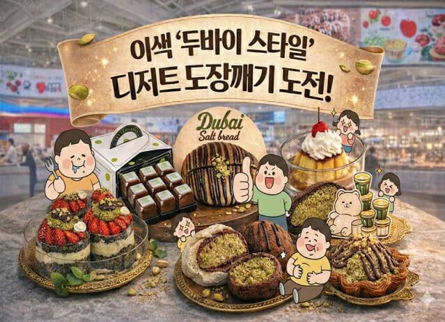 아이파크몰 도파민 스테이션, 이색 두바이 스타일 디저트 7종 선보여. (제공=HDC아이파크몰)