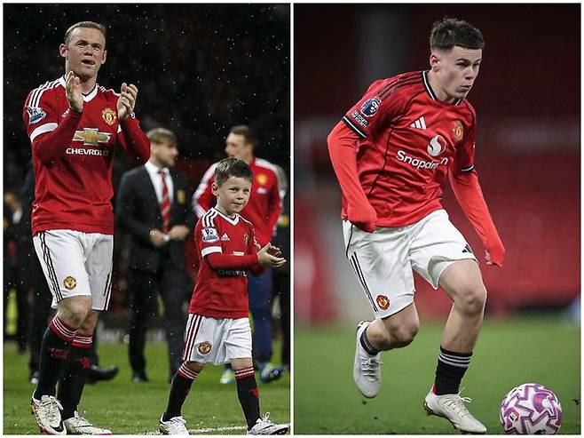 [뉴시스] 웨인 루니(40)의 아들 카이 루니(16)가 잉글랜드 프리미어리그(EPL) 축구팀 맨체스터 유나이티드 FC(맨유)로부터 연봉 1억원 수준의 정식 계약을 제안받은 것으로 알려졌다. (사진=루니 인스타그램 캡처) *재판매 및 DB 금지